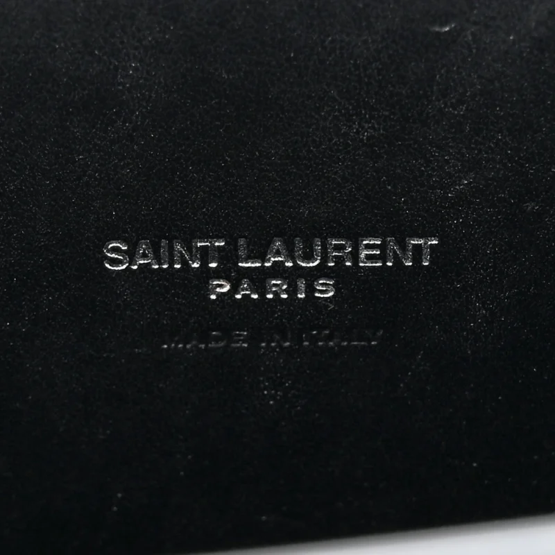 SAINT LAURENT SMALL SAC DE JOUR BLACK EMBOSSED CALFSKIN & CROCODILE LEATHER SILVER HARDWARE - Image 2