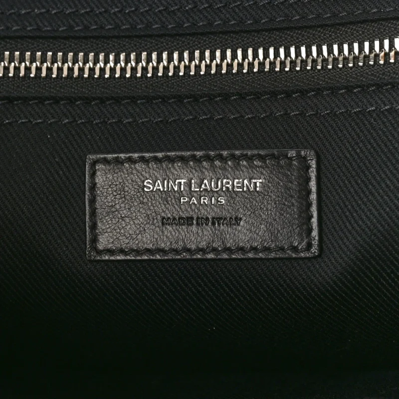 SAINT LAURENT SMALL RIVE GAUCHE TOTE BLACK SMOOTH CALFSKIN LEATHER - Image 2