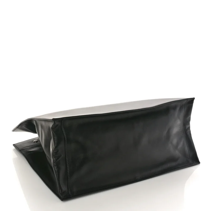 SAINT LAURENT SMALL RIVE GAUCHE TOTE BLACK SMOOTH CALFSKIN LEATHER - Image 6