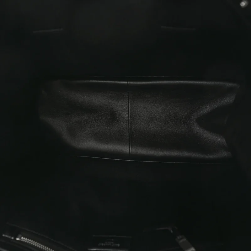 SAINT LAURENT SMALL RIVE GAUCHE TOTE BLACK SMOOTH CALFSKIN LEATHER - Image 7