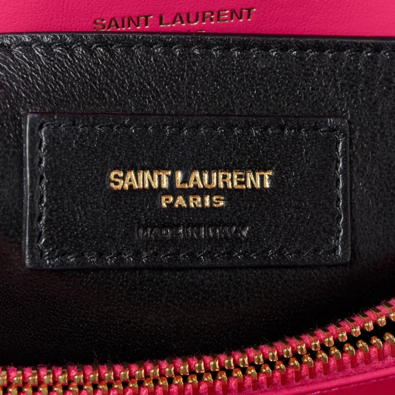 SAINT LAURENT SMALL LOULOU CHAIN SATCHEL FRESH FUCHSIA Y-QUILTED MONOGRAM CALFSKIN LEATHER GOLD HARDWARE - Image 2