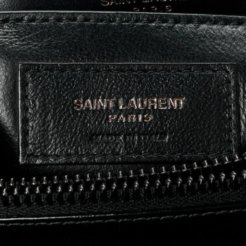 SAINT LAURENT SMALL LOULOU CHAIN SATCHEL BLACK Y-QUILTED MONOCHROME MONOGRAM CALFSKIN LEATHER INCOGNITO HARDWARE - Image 2