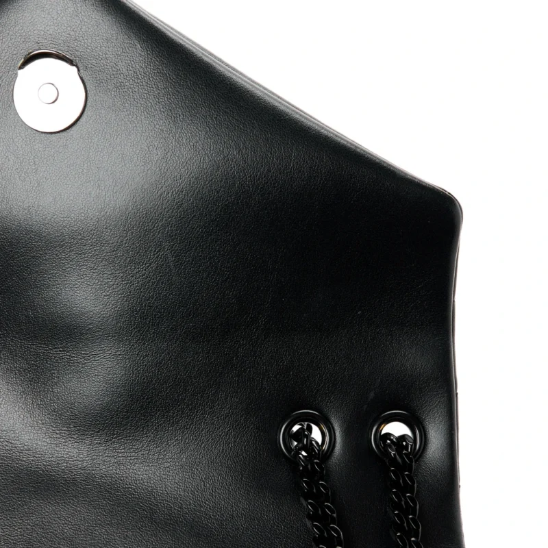SAINT LAURENT SMALL LOULOU CHAIN SATCHEL BLACK Y-QUILTED MONOCHROME MONOGRAM CALFSKIN LEATHER INCOGNITO HARDWARE - Image 11