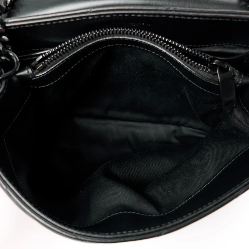 SAINT LAURENT SMALL LOULOU CHAIN SATCHEL BLACK Y-QUILTED MONOCHROME MONOGRAM CALFSKIN LEATHER INCOGNITO HARDWARE - Image 8