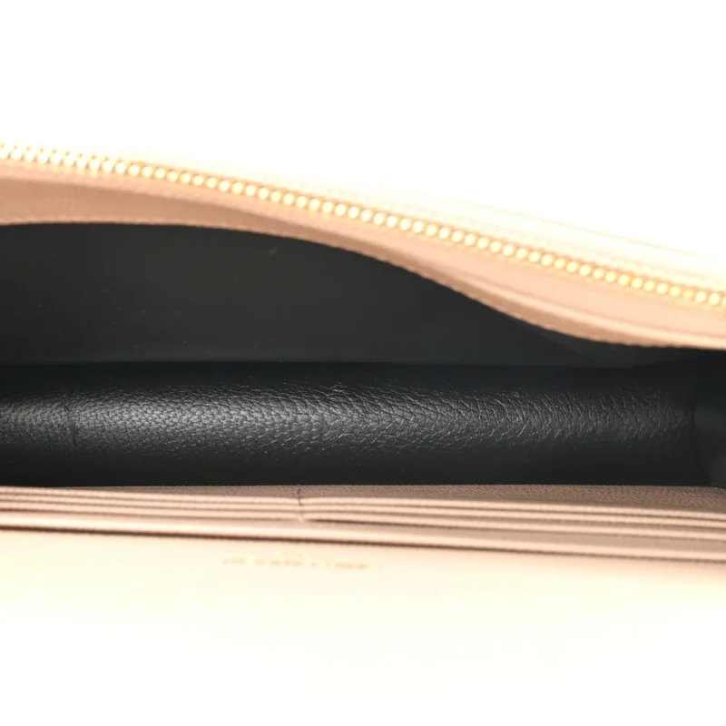 SAINT LAURENT SMALL KATE TASSEL CHAIN WALLET DARK BEIGE CLASSIC MONOGRAM GRAIN DE POUDRE LEATHER GOLD HARDWARE - Image 7