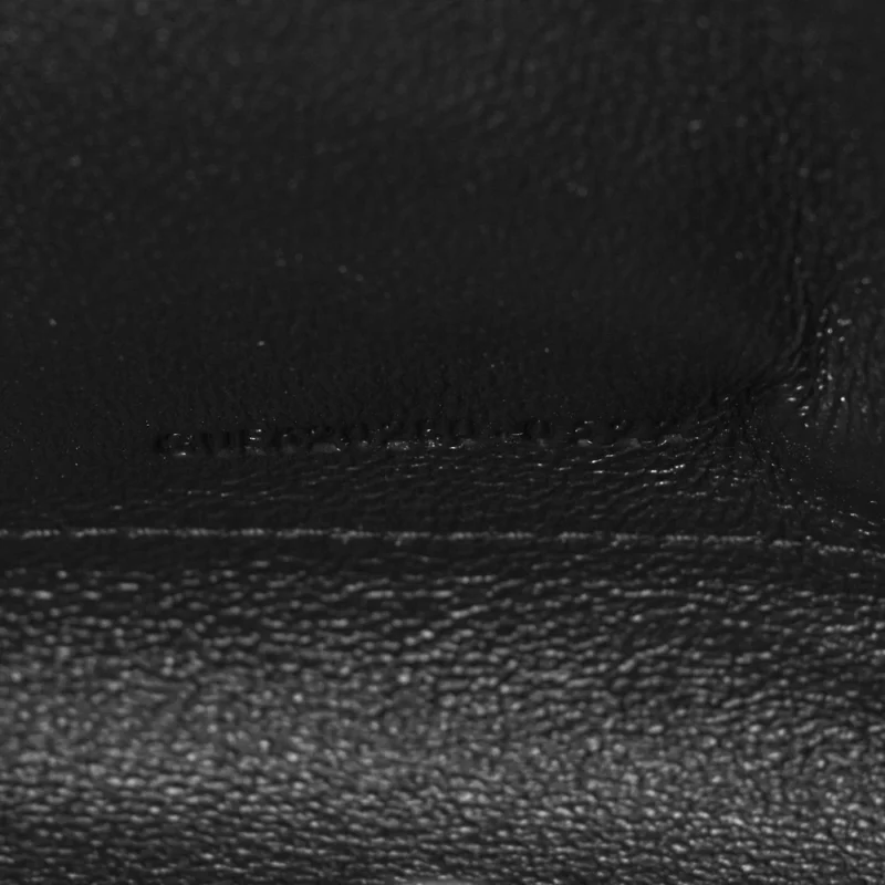 SAINT LAURENT SMALL CHAIN WALLET DARK BEIGE TRIQUILT MONOGRAM GRAIN DE POUDRE MIXED MATELASSE LEATHER GOLD HARDWARE - Image 10