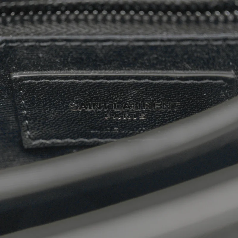 SAINT LAURENT MINI LOULOU CROSSBODY BAG BLACK Y-QUILTED MONOCHROME MONOGRAM CALFSKIN LEATHER BLACK HARDWARE - Image 2