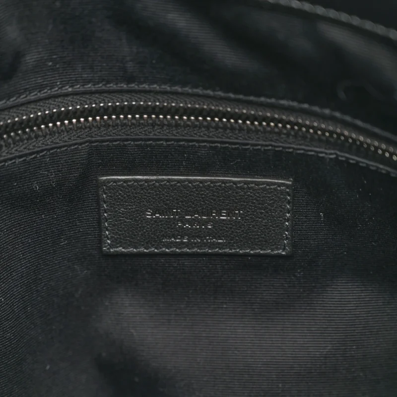 SAINT LAURENT MEDIUM NIKI SHOPPER TOTE BLACK CRINKLED MONOGRAM CALFSKIN MATELASSE LEATHER SILVER HARDWARE - Image 2