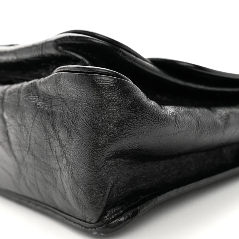 SAINT LAURENT MEDIUM NIKI CHAIN SATCHEL BLACK CRINKLED MONOGRAM CALFSKIN MATELASSE LEATHER BLACK HARDWARE - Image 5