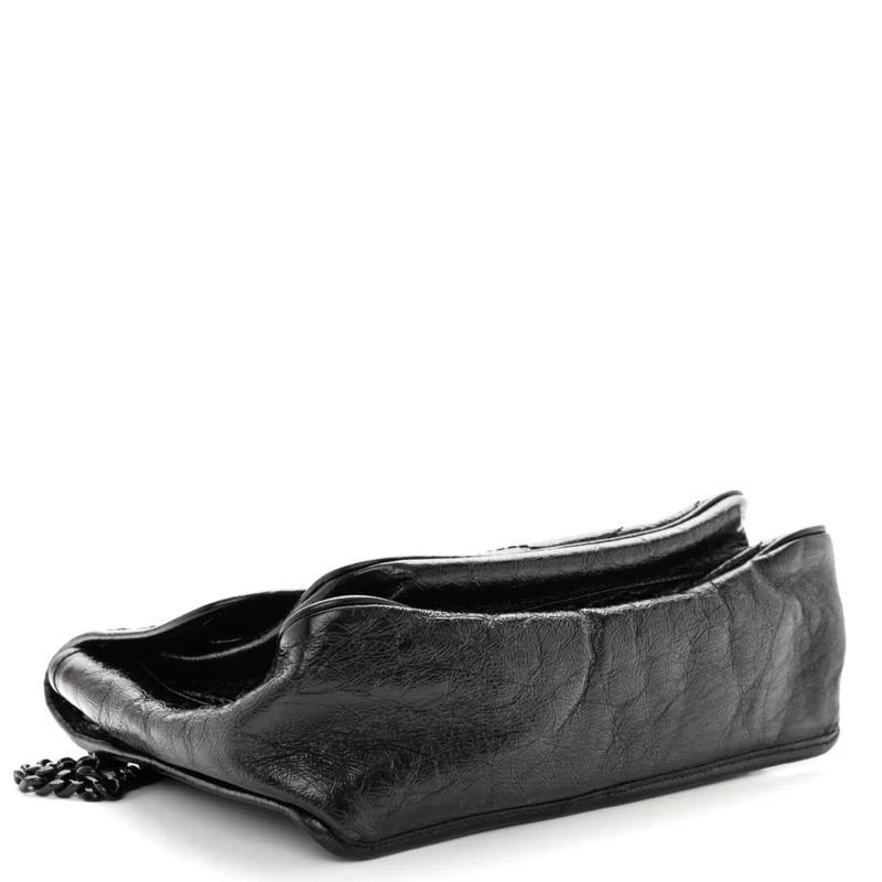SAINT LAURENT MEDIUM NIKI CHAIN SATCHEL BLACK CRINKLED MONOGRAM CALFSKIN MATELASSE LEATHER BLACK HARDWARE - Image 6