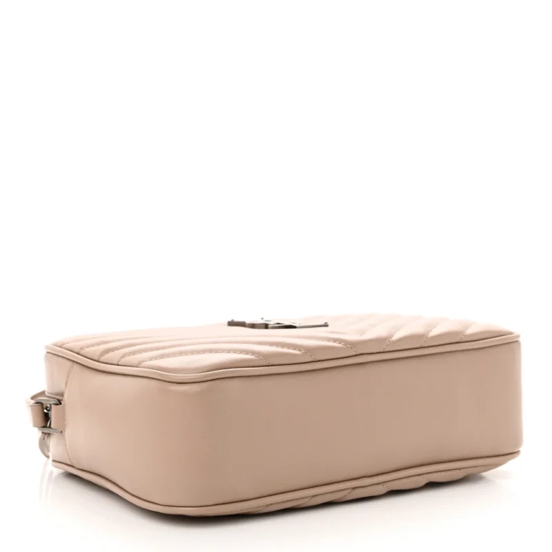 SAINT LAURENT MEDIUM LOU CAMERA BAG DARK BEIGE MONOGRAM CALFSKIN MATELASSE LEATHER RUTHENIUM HARDWARE - Image 6