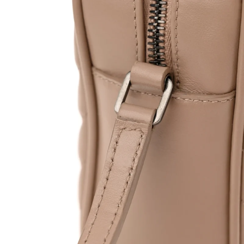 SAINT LAURENT MEDIUM LOU CAMERA BAG DARK BEIGE MONOGRAM CALFSKIN MATELASSE LEATHER RUTHENIUM HARDWARE - Image 9