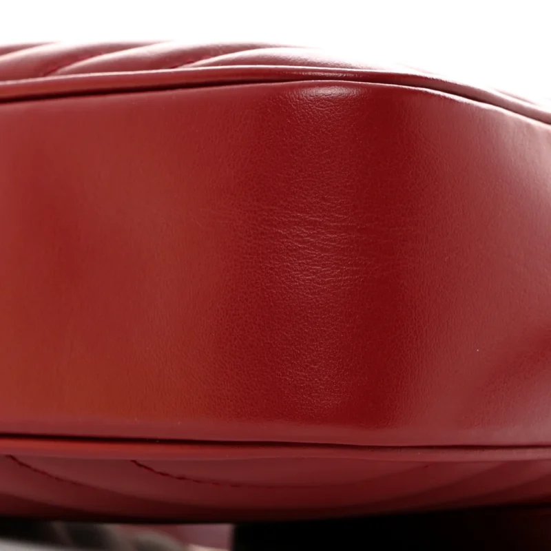 SAINT LAURENT MEDIUM LOU CAMERA BAG OPYUM RED MONOGRAM CALFSKIN MATELASSE LEATHER GOLD HARDWARE - Image 4
