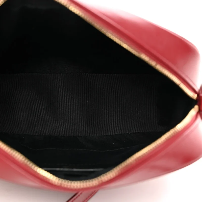 SAINT LAURENT MEDIUM LOU CAMERA BAG OPYUM RED MONOGRAM CALFSKIN MATELASSE LEATHER GOLD HARDWARE - Image 7