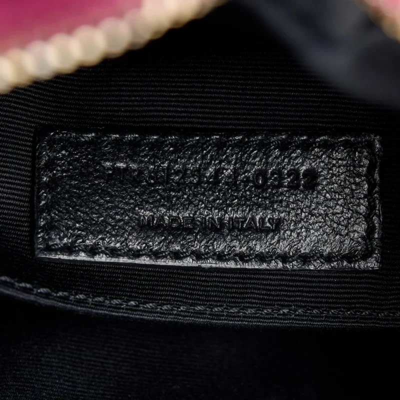 SAINT LAURENT MEDIUM LOU CAMERA BAG ROSE MONOGRAM SUEDE MATELASSE LEATHER AGED GOLD HARDWARE - Image 10