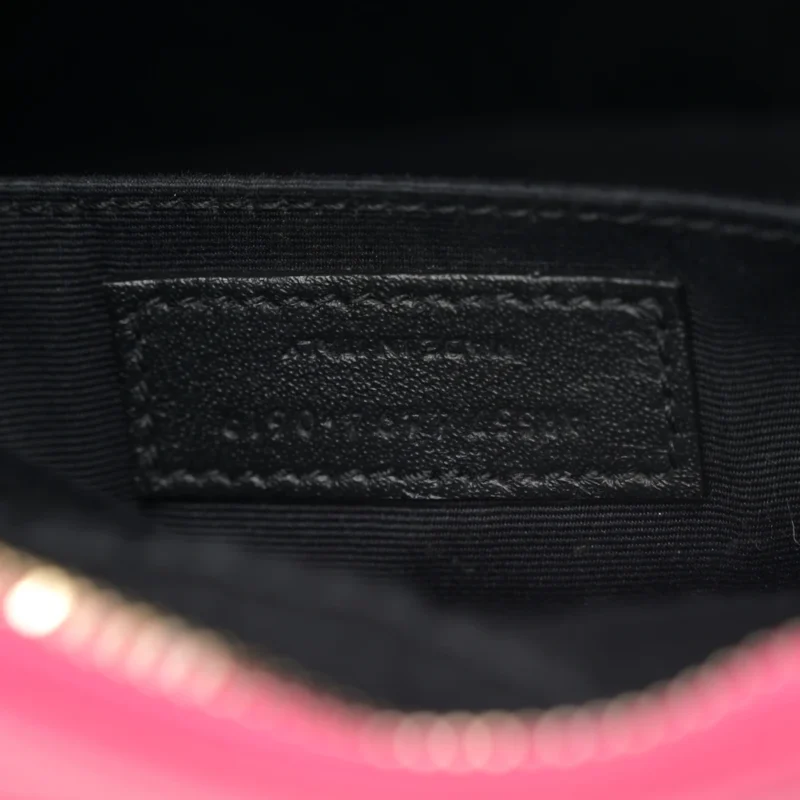 SAINT LAURENT MEDIUM LOU CAMERA BAG FUXIA MONOGRAM CALFSKIN MATELASSE LEATHER AGED GOLD HARDWARE - Image 12
