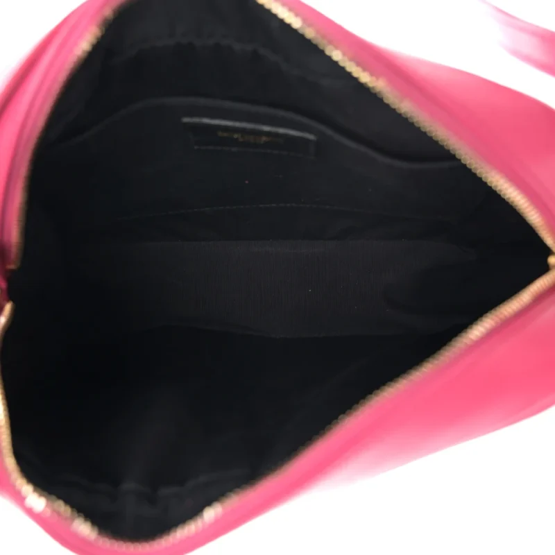 SAINT LAURENT MEDIUM LOU CAMERA BAG FUXIA MONOGRAM CALFSKIN MATELASSE LEATHER AGED GOLD HARDWARE - Image 7