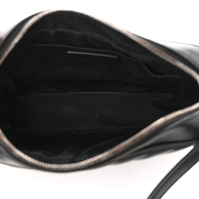 SAINT LAURENT MEDIUM LOU CAMERA BAG BLACK MONOGRAM CALFSKIN MATELASSE LEATHER SILVER HARDWARE - Image 7