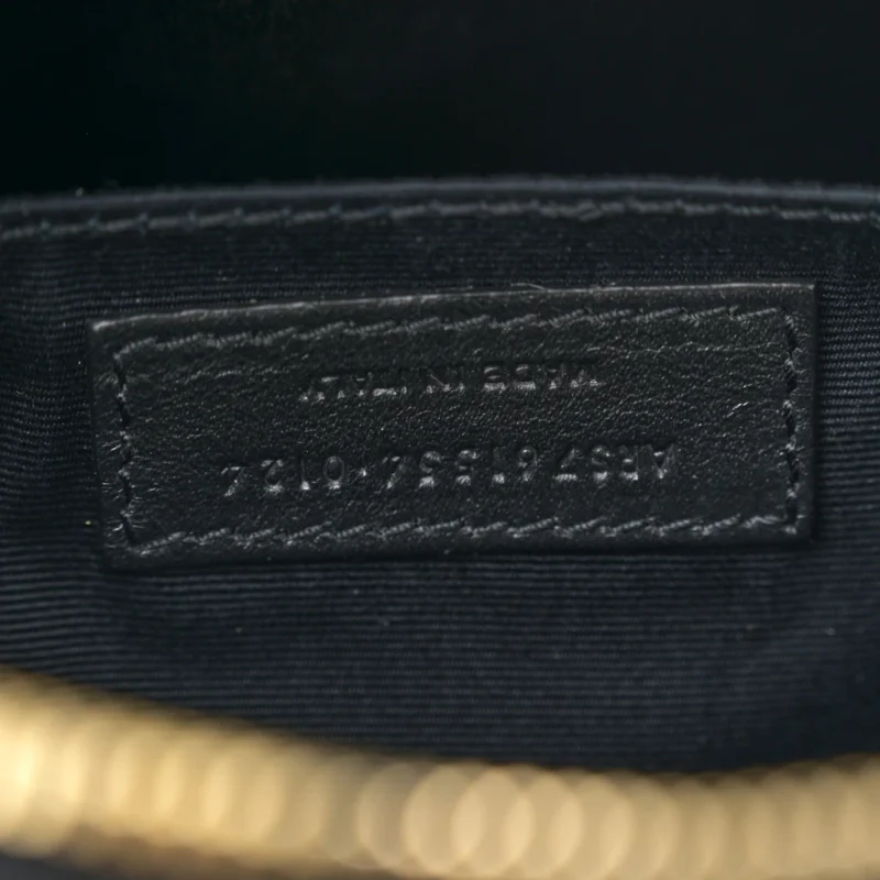 SAINT LAURENT MEDIUM LOU CAMERA BAG BLACK MONOGRAM CALFSKIN MATELASSE LEATHER GOLD HARDWARE - Image 11