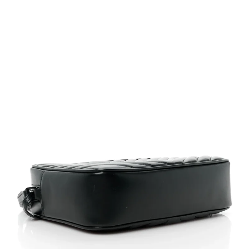 SAINT LAURENT MEDIUM LOU CAMERA BAG BLACK MONOGRAM CALFSKIN MATELASSE LEATHER BLACK HARDWARE - Image 6