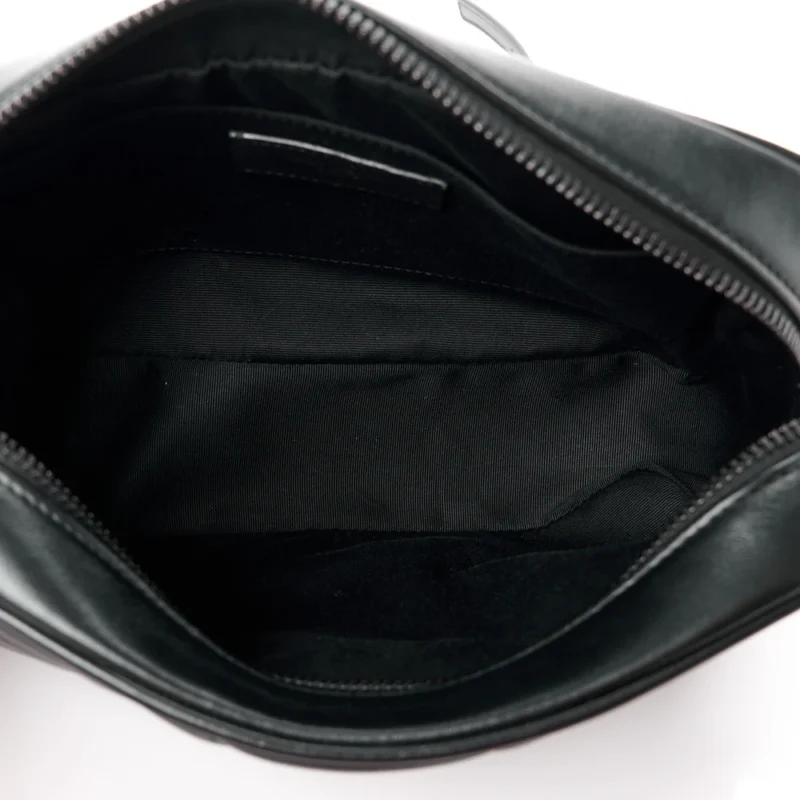 SAINT LAURENT MEDIUM LOU CAMERA BAG BLACK MONOGRAM CALFSKIN MATELASSE LEATHER BLACK HARDWARE - Image 8