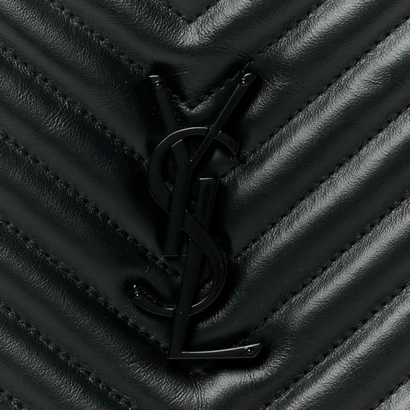 SAINT LAURENT MEDIUM LOU CAMERA BAG BLACK MONOGRAM CALFSKIN MATELASSE LEATHER BLACK HARDWARE - Image 9