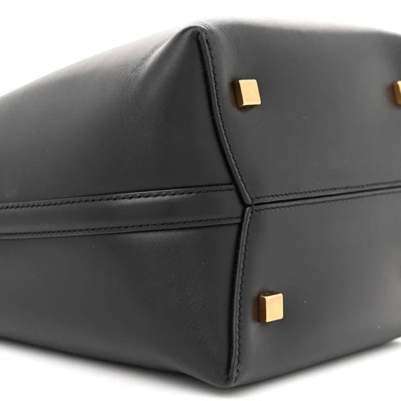 SAINT LAURENT MEDIUM LE 37 BUCKET BAG BLACK SHINY CALFSKIN LEATHER GOLD HARDWARE - Image 4