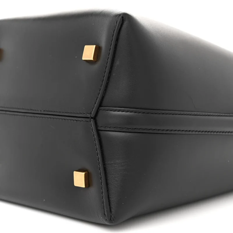 SAINT LAURENT MEDIUM LE 37 BUCKET BAG BLACK SHINY CALFSKIN LEATHER GOLD HARDWARE - Image 5