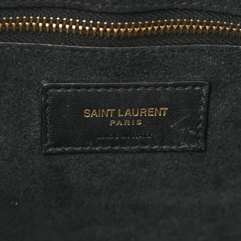 SAINT LAURENT MEDIUM LE 5 ?? 7 HOBO BLACK SMOOTH CALFSKIN LEATHER GOLD HARDWARE - Image 2