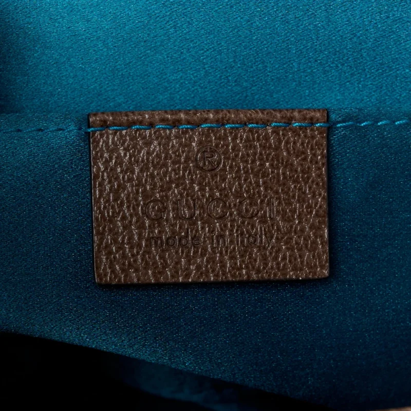 GUCCI SMALL WEB OPHIDIA CHAIN SHOULDER BAG BEIGE/BROWN GG SUPREME MONOGRAM CANVAS GOLD HARDWARE - Image 2