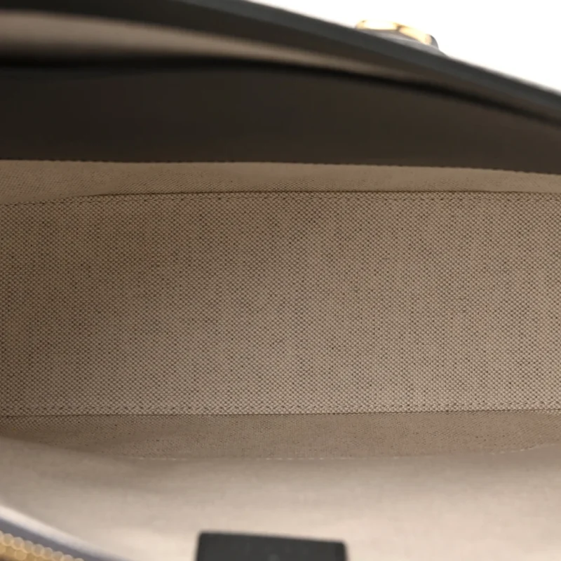 GUCCI SMALL WEB HORSEBIT 1955 SHOULDER BAG GRAPHITE GREY AZALEA CALFSKIN LEATHER GOLD HARDWARE - Image 7