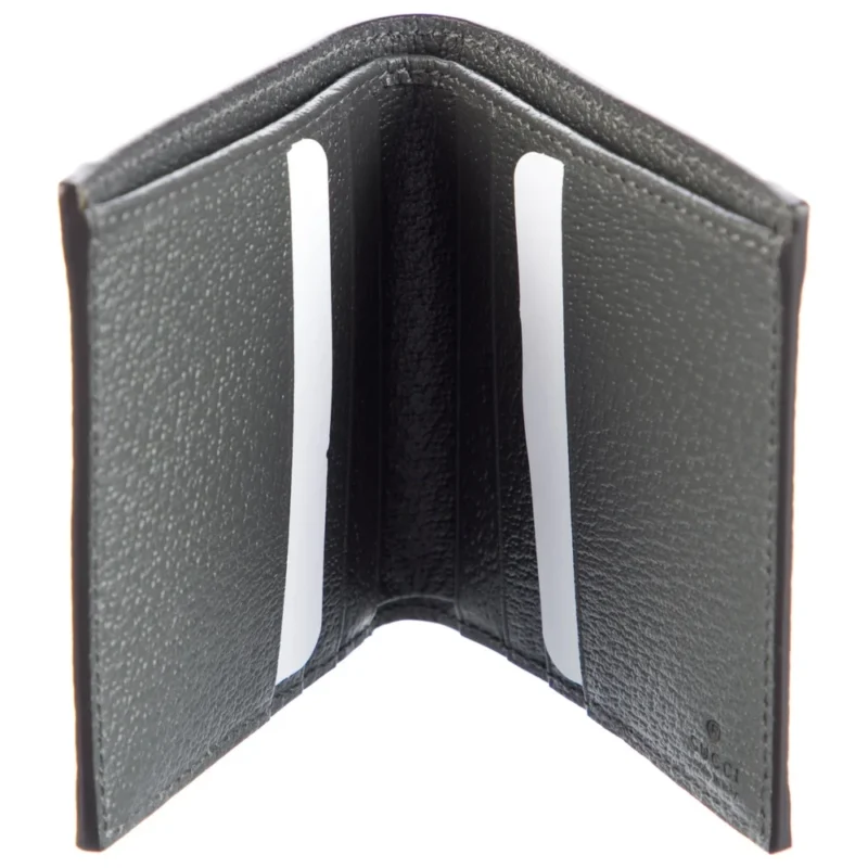 GUCCI SMALL BIFOLD WALLET GREY GG SUPREME CANVAS SILVER HARDWARE - Image 3