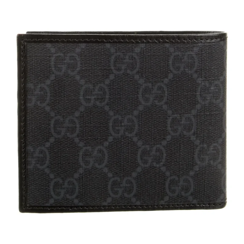 GUCCI SMALL BIFOLD WALLET BLACK GG CANVAS - Image 2