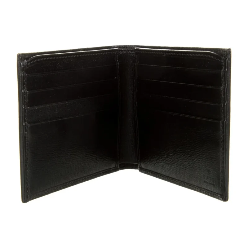 GUCCI SMALL BIFOLD WALLET BLACK GG CANVAS - Image 3