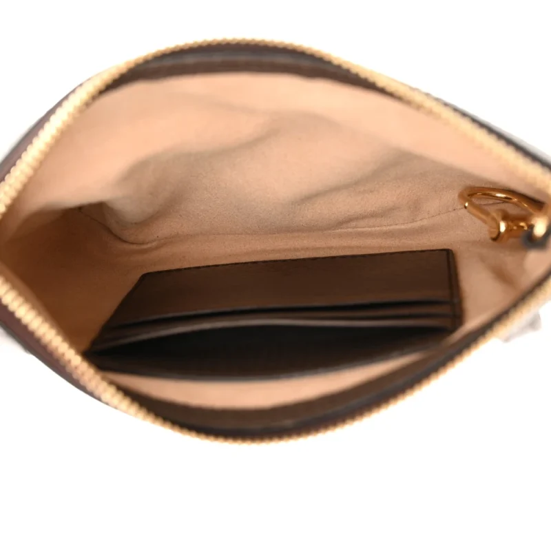 GUCCI MEDIUM WEB OPHIDIA UTILITY BELT BAG BEIGE / EBONY / NEW ACERO GG SUPREME MONOGRAM CANVAS & CALFSKIN LEATHER GOLD HARDWARE - Image 7