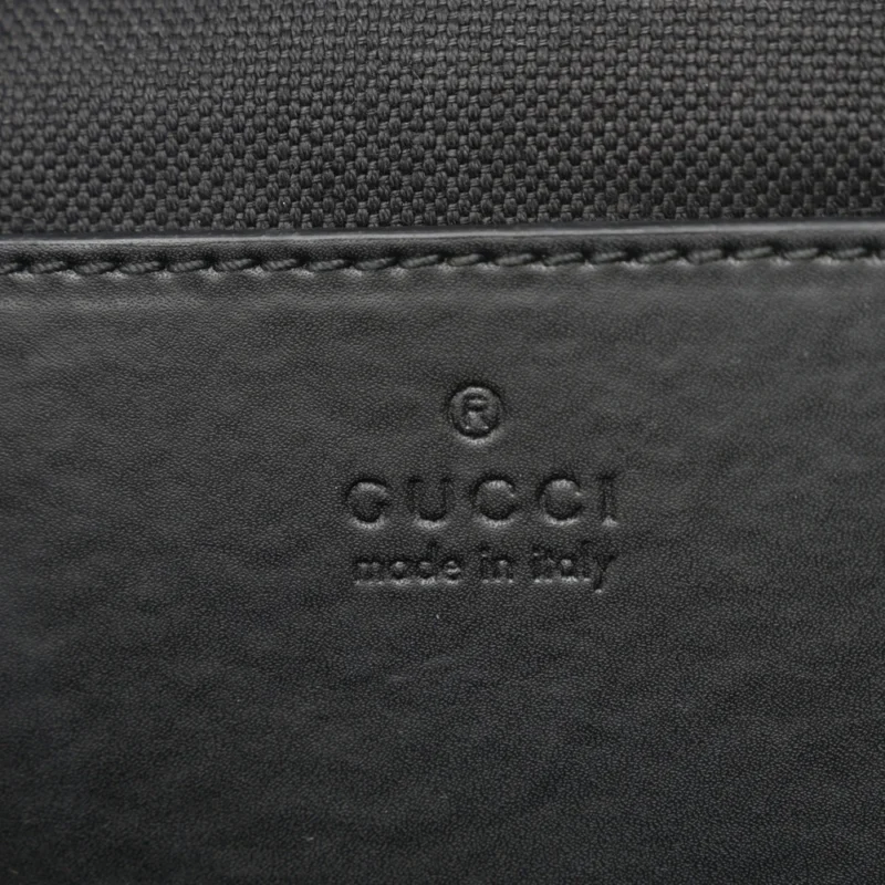 GUCCI MEDIUM SLING BACKPACK BLACK/GREY GG SUPREME MONOGRAM CANVAS & CALFSKIN LEATHER SILVER HARDWARE - Image 2