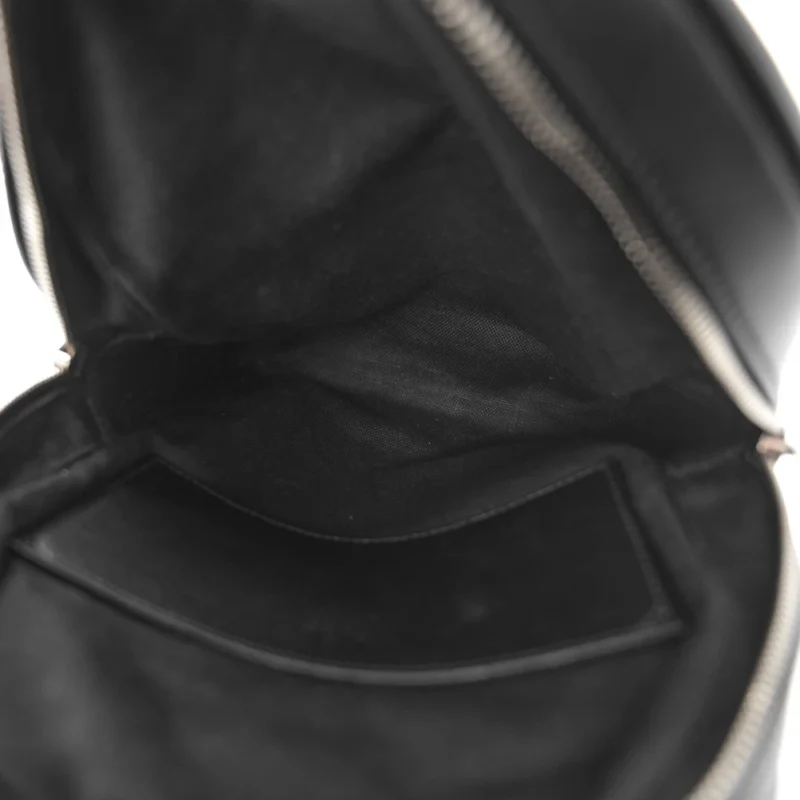 GUCCI MEDIUM SLING BACKPACK BLACK/GREY GG SUPREME MONOGRAM CANVAS & CALFSKIN LEATHER SILVER HARDWARE - Image 7