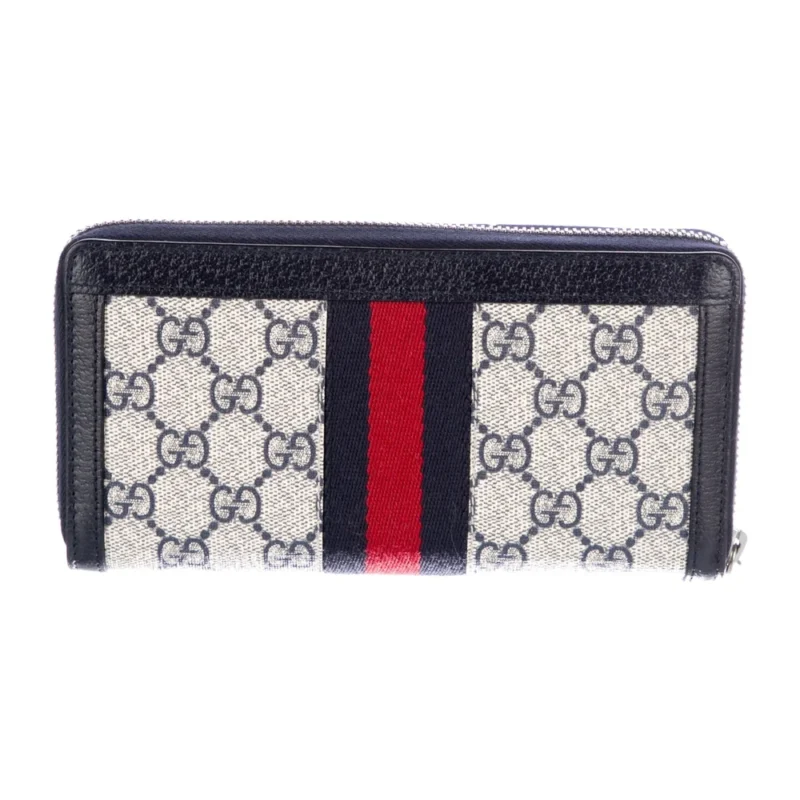 GUCCI MEDIUM OPHIDIA CONTINENTAL WALLET NEUTRALS GG SUPREME CANVAS GOLD HARDWARE - Image 2