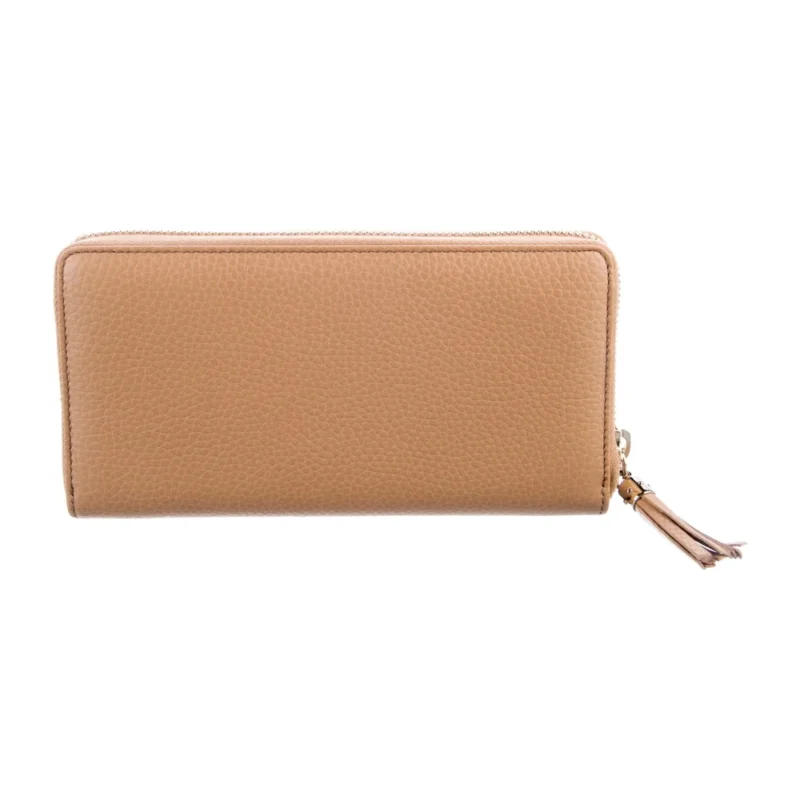 GUCCI MEDIUM INTERLOCKING G LOGO CONTINENTAL WALLET NEUTRALS GRAINED CALFSKIN LEATHER - Image 2
