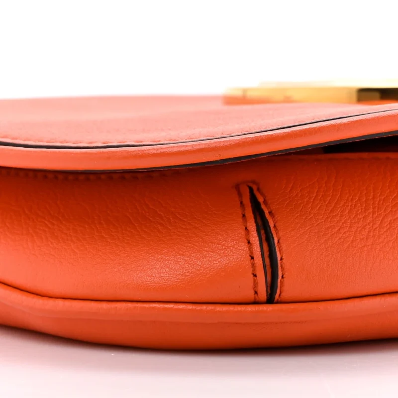 GUCCI MEDIUM BLONDIE CHAIN SHOULDER FLAP BAG DEEP ORANGE ROXY CALFSKIN LEATHER GOLD HARDWARE - Image 4