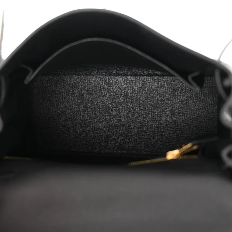 HERM??S KELLY RETOURNE 25 BLACK TOGO LEATHER GOLD HARDWARE - Image 7