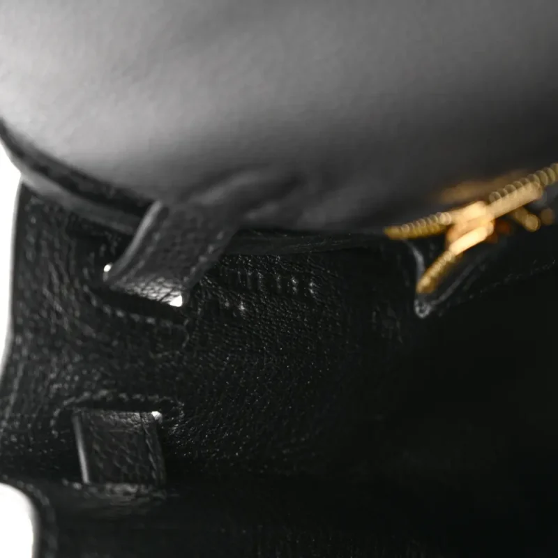 HERM??S KELLY RETOURNE 25 BLACK TOGO LEATHER GOLD HARDWARE - Image 8