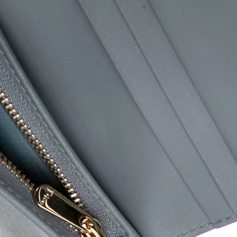 DIOR SMALL WALLET BLUE CANNAGE PATTERN LEATHER GOLD HARDWARE - Image 3
