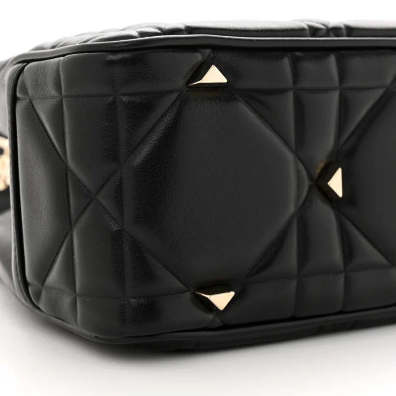 DIOR SMALL THE LADY 95.22 BLACK CALFSKIN CANNAGE DARK SILVER HARDWARE - Image 4