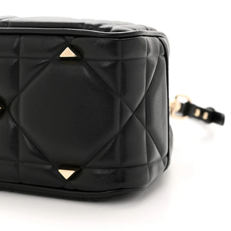 DIOR SMALL THE LADY 95.22 BLACK CALFSKIN CANNAGE DARK SILVER HARDWARE - Image 5