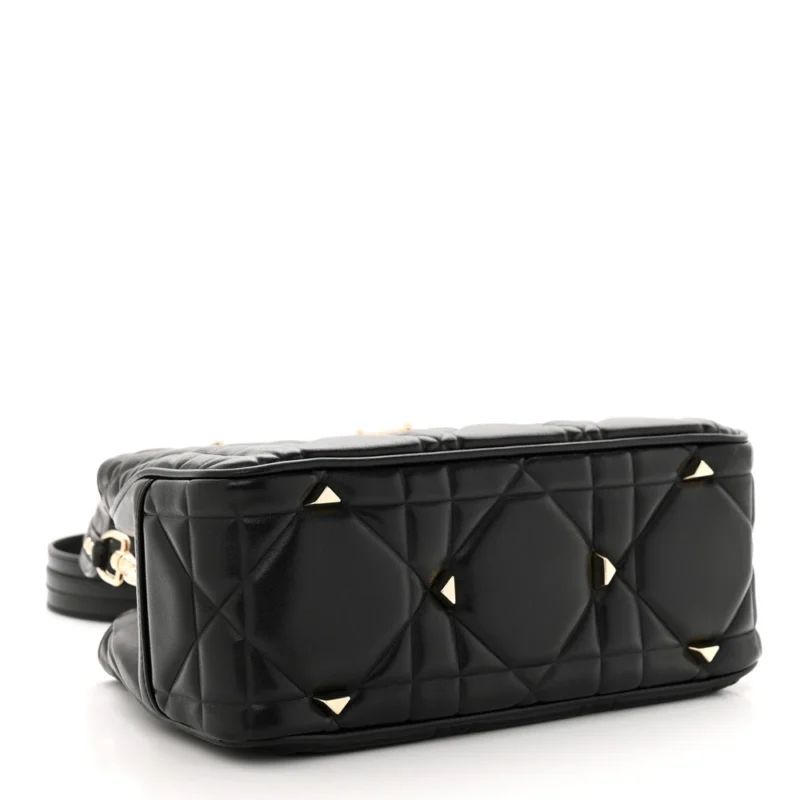 DIOR SMALL THE LADY 95.22 BLACK CALFSKIN CANNAGE DARK SILVER HARDWARE - Image 6