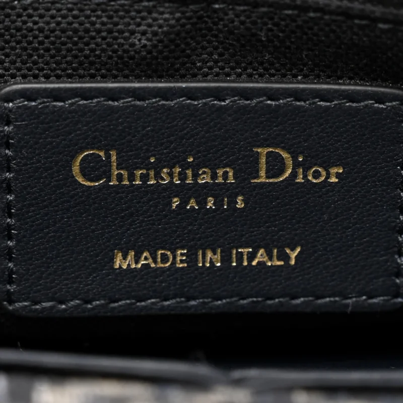 DIOR SMALL MONTAIGNE 30 2-IN-1 POUCH BLUE OBLIQUE CANVAS GOLD HARDWARE - Image 2