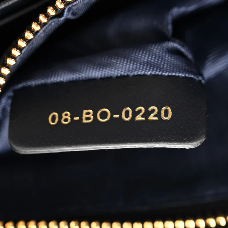 DIOR SMALL MONTAIGNE 30 2-IN-1 POUCH BLUE OBLIQUE CANVAS GOLD HARDWARE - Image 10