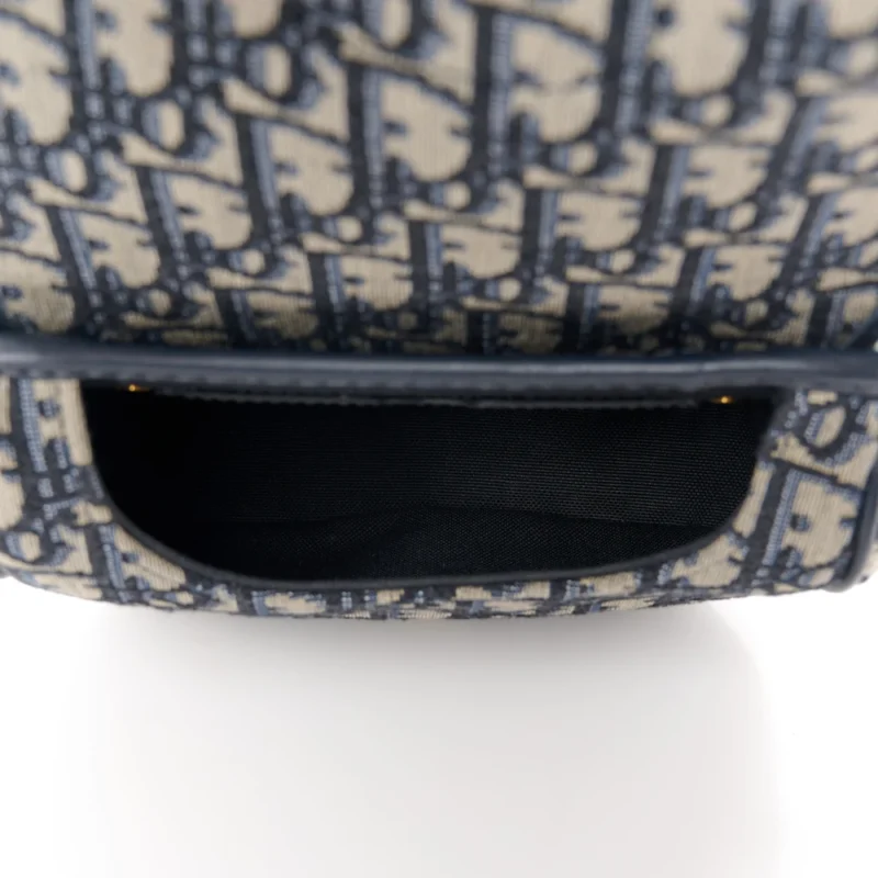DIOR SMALL BOBBY BAG BLUE OBLIQUE CANVAS GOLD HARDWARE - Image 7