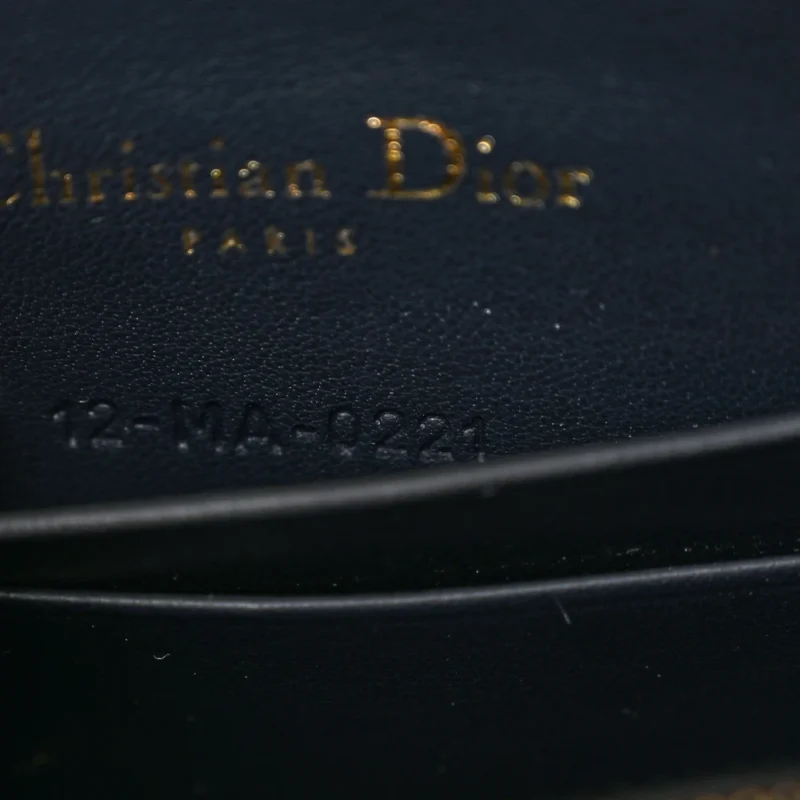 DIOR MINI SADDLE BELT BAG BLUE OBLIQUE CANVAS BRASS HARDWARE - Image 2